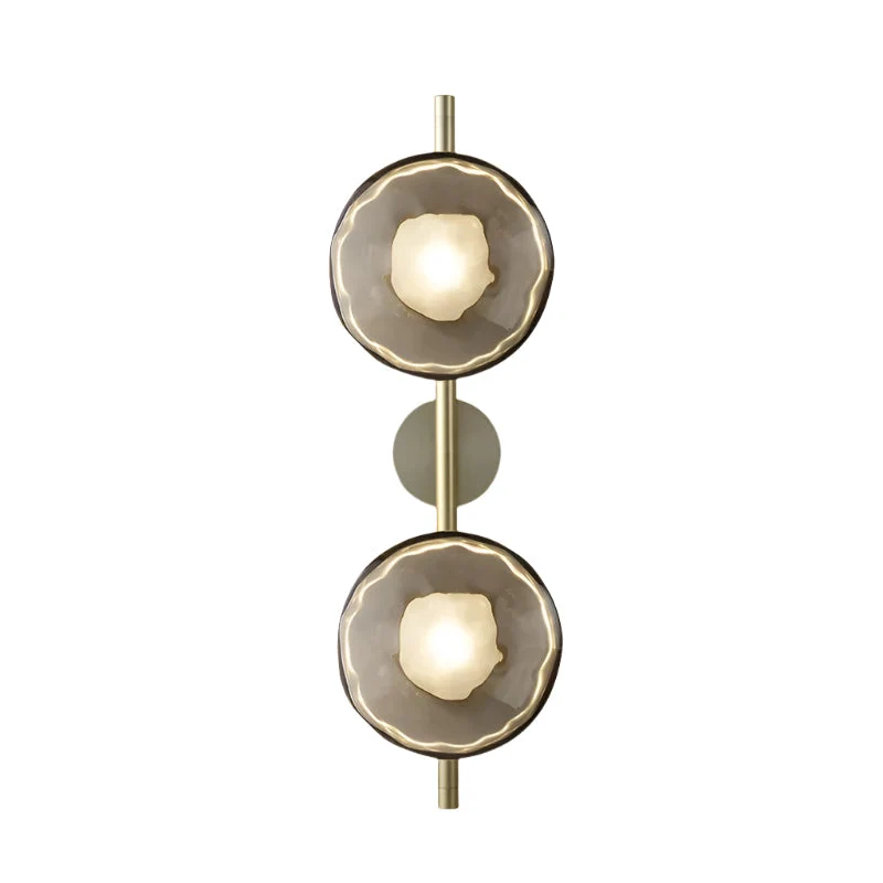 Nordic – round wall lamp with textured finish, modern interior fixture