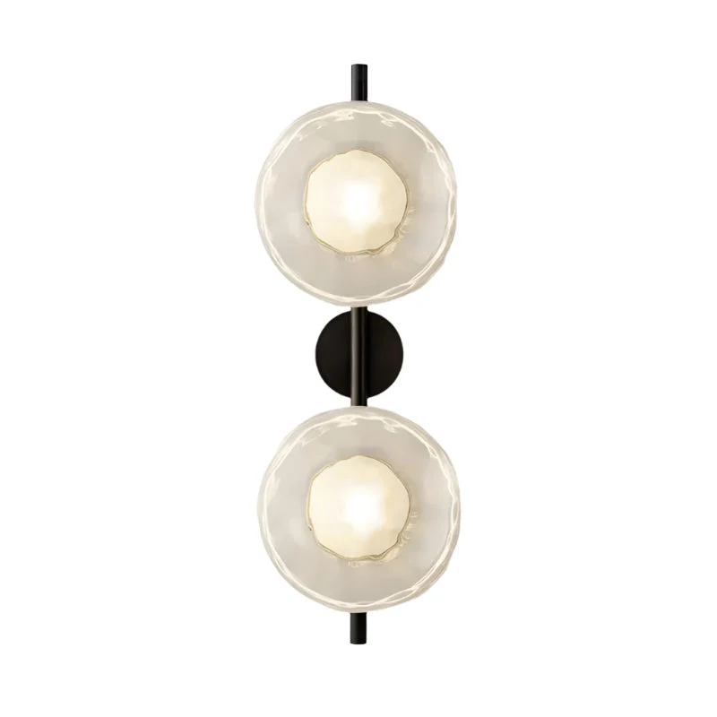 Nordic – round wall lamp with textured finish, modern interior fixture