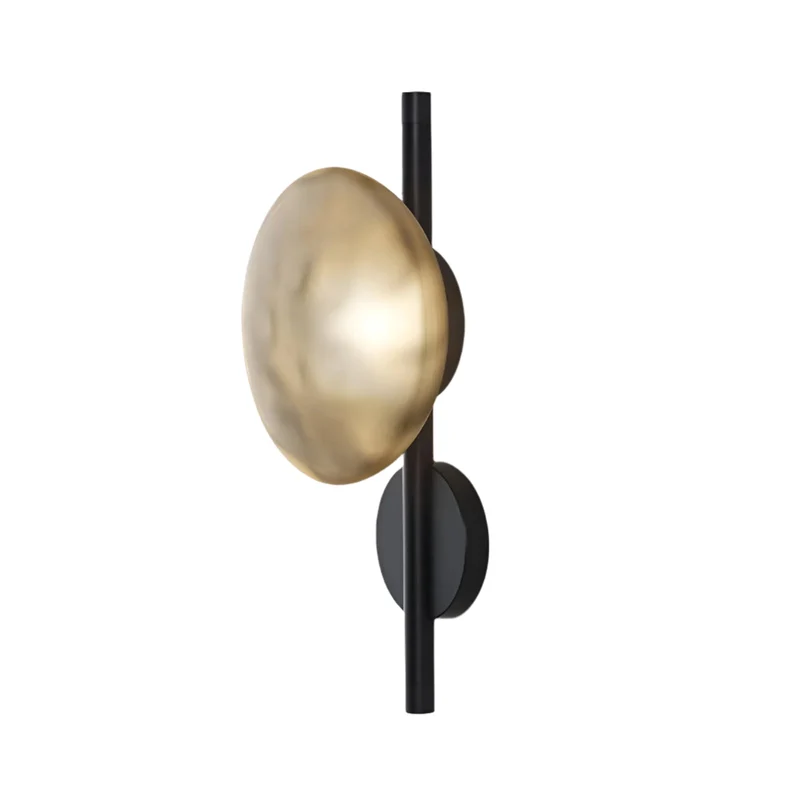 Nordic – round wall lamp with textured finish, modern interior fixture