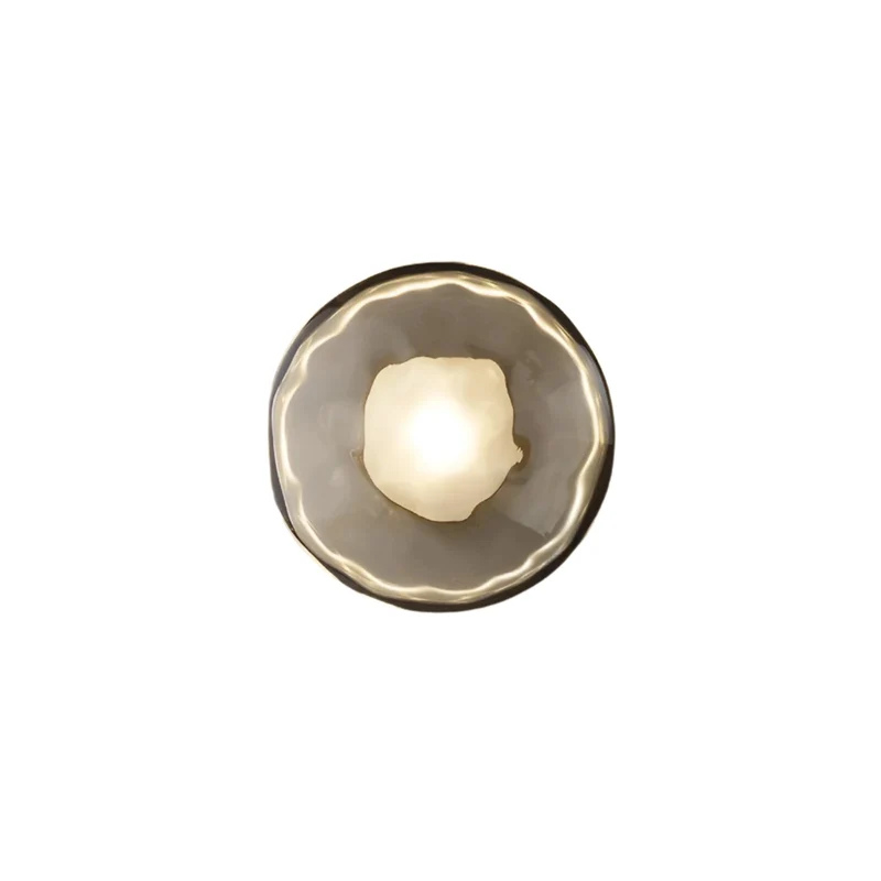 Nordic – round wall lamp with textured finish, modern interior fixture