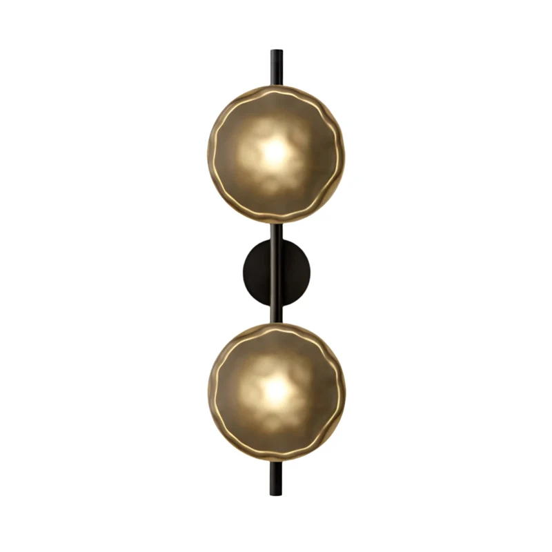 Nordic – round wall lamp with textured finish, modern interior fixture