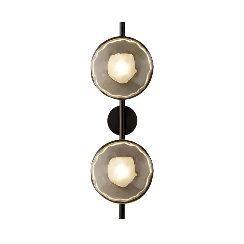 Nordic – round wall lamp with textured finish, modern interior fixture