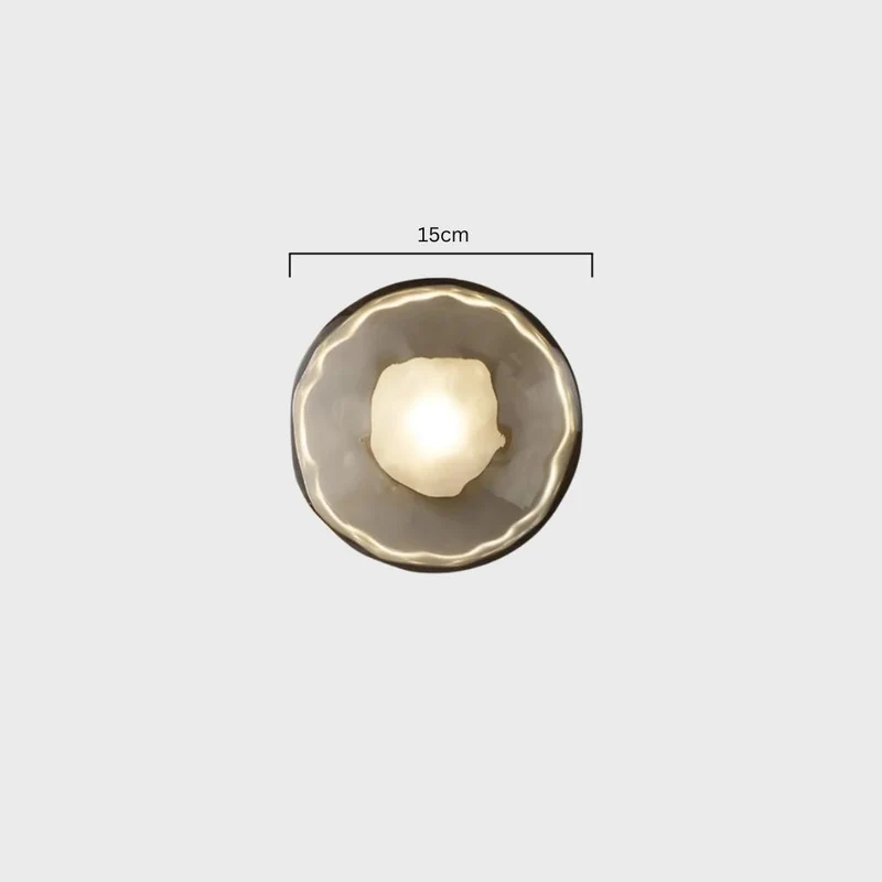 Nordic – round wall lamp with textured finish, modern interior fixture