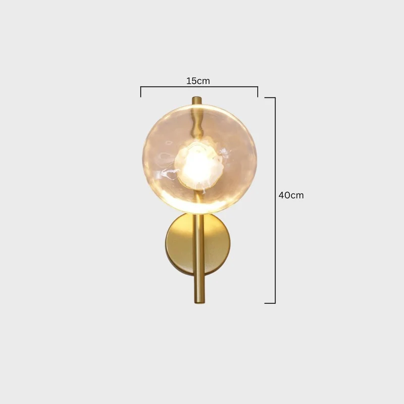 Nordic – round wall lamp with textured finish, modern interior fixture