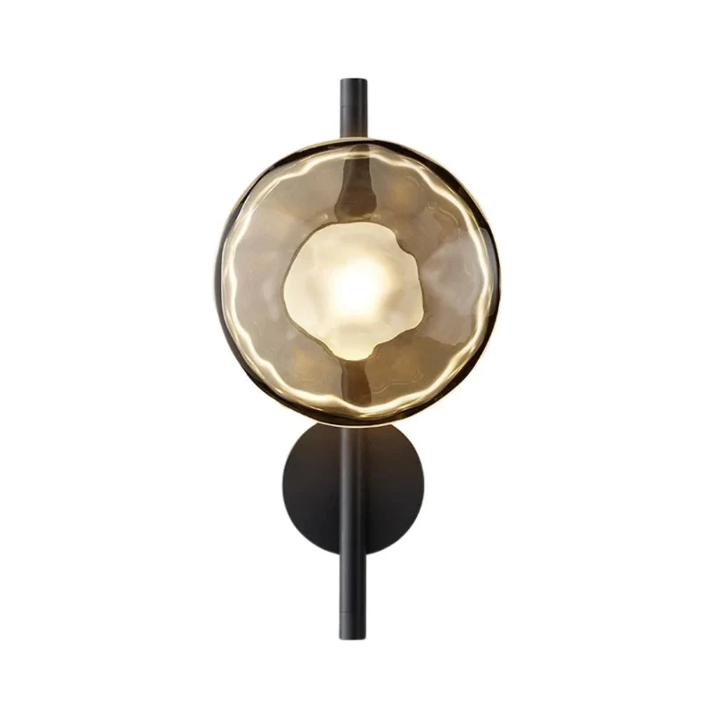Nordic – round wall lamp with textured finish, modern interior fixture