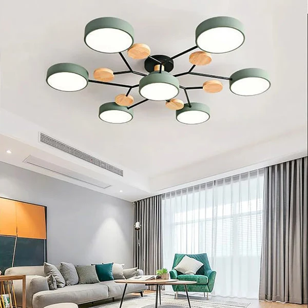 Elegant, modern ceiling lamp with handmade finishes