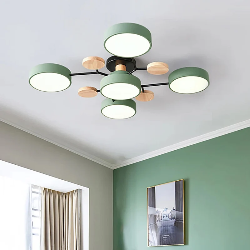 Elegant, modern ceiling lamp with handmade finishes