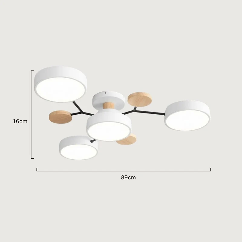 Elegant, modern ceiling lamp with handmade finishes