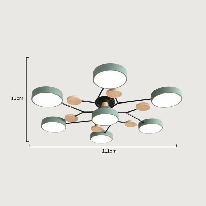 Elegant, modern ceiling lamp with handmade finishes