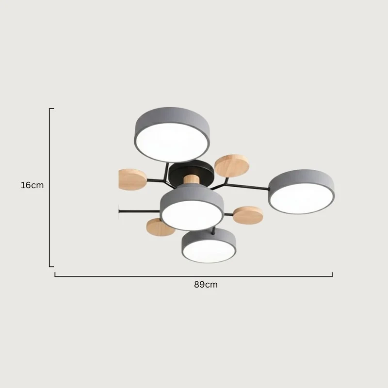 Elegant, modern ceiling lamp with handmade finishes