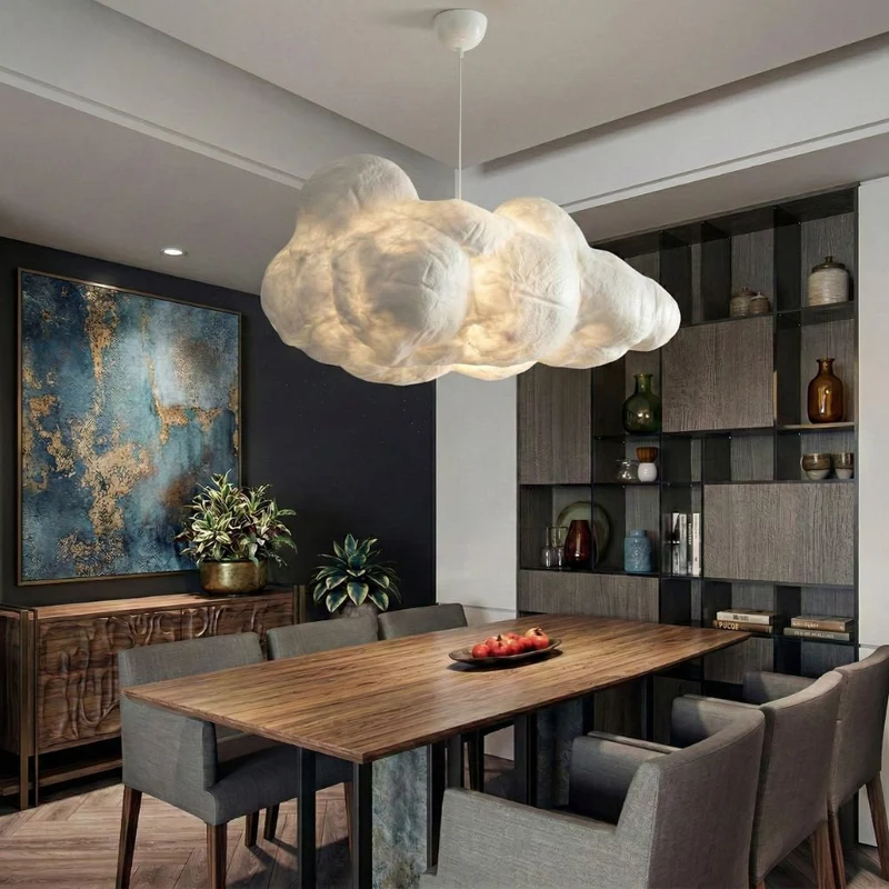 Modern "cloud" ceiling lamp with adjustable height