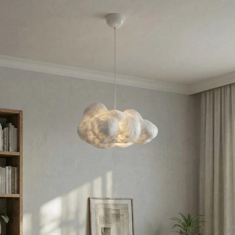 Modern "cloud" ceiling lamp with adjustable height