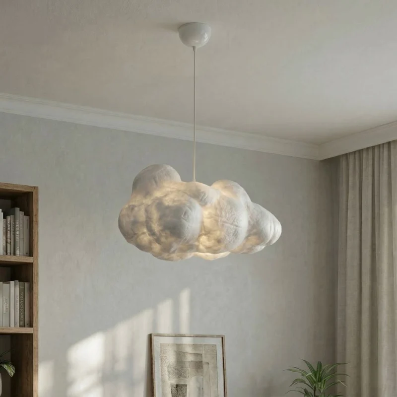 Modern "cloud" ceiling lamp with adjustable height