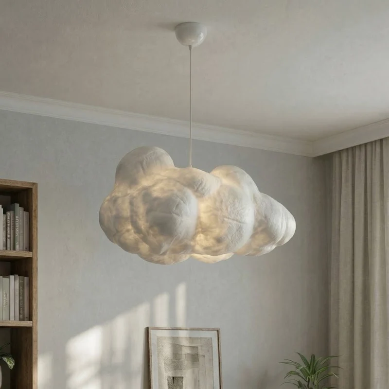 Modern "cloud" ceiling lamp with adjustable height