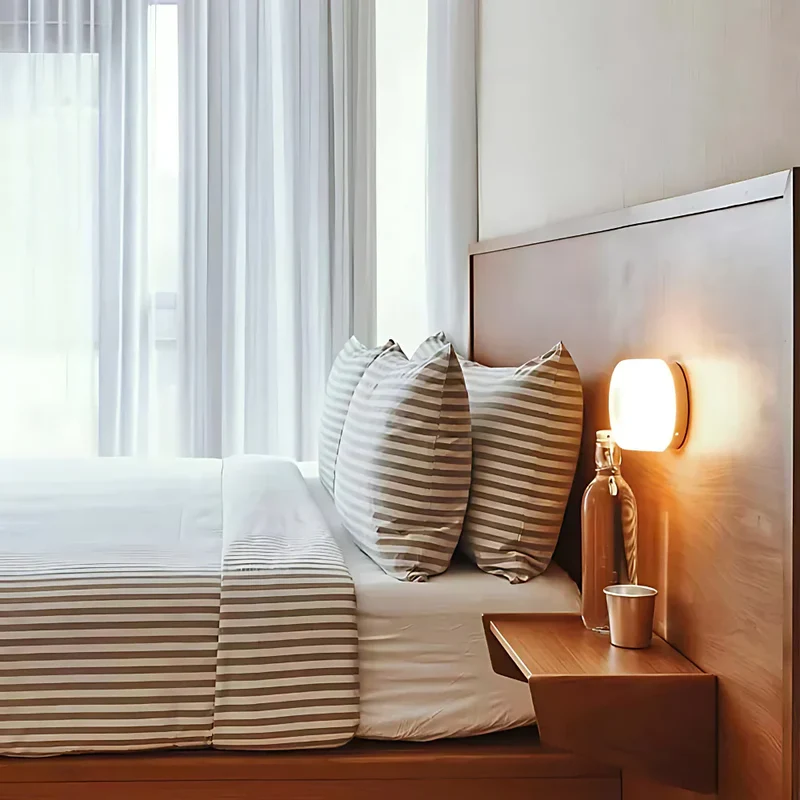 Modern Scandinavian-style LED wall lamp with ambient light