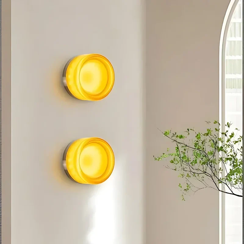 Modern Scandinavian-style LED wall lamp with ambient light