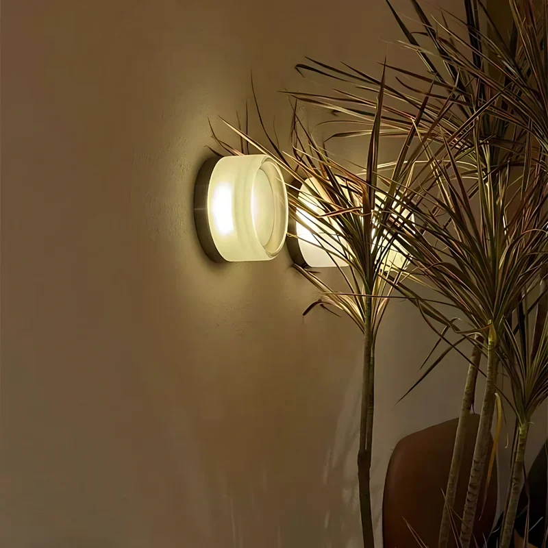 Modern Scandinavian-style LED wall lamp with ambient light