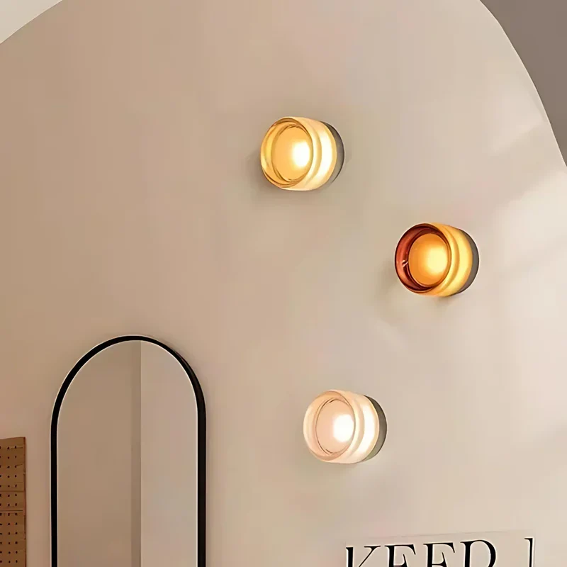 Modern Scandinavian-style LED wall lamp with ambient light