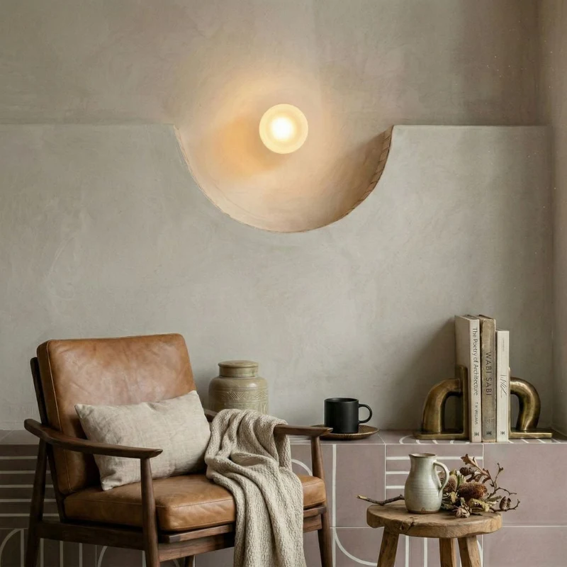Modern Scandinavian-style LED wall lamp with ambient light