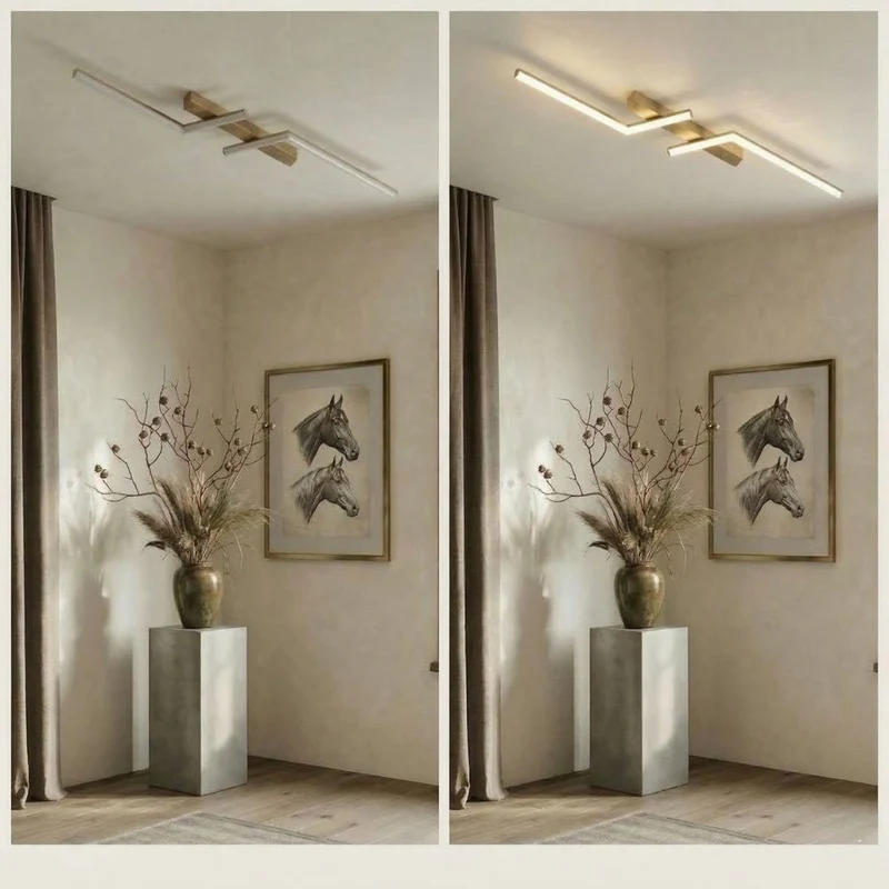 Modern, slim LED ceiling fixture – linear lighting fixture