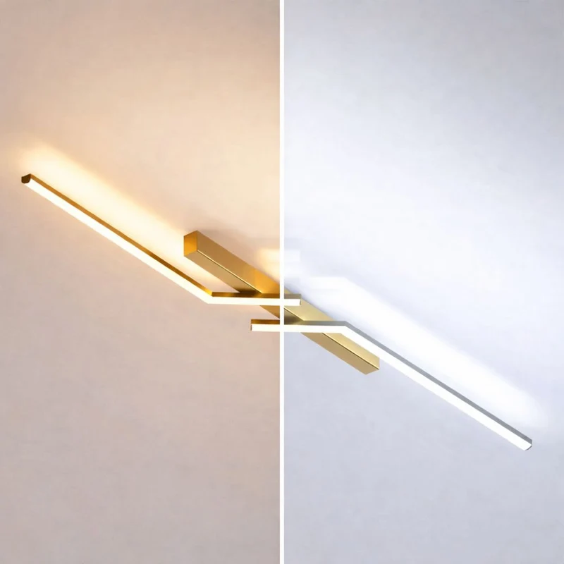 Modern, slim LED ceiling fixture – linear lighting fixture