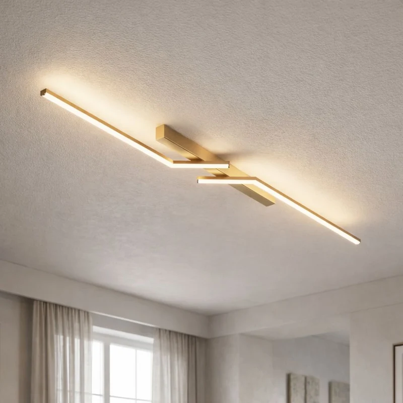 Modern, slim LED ceiling fixture – linear lighting fixture