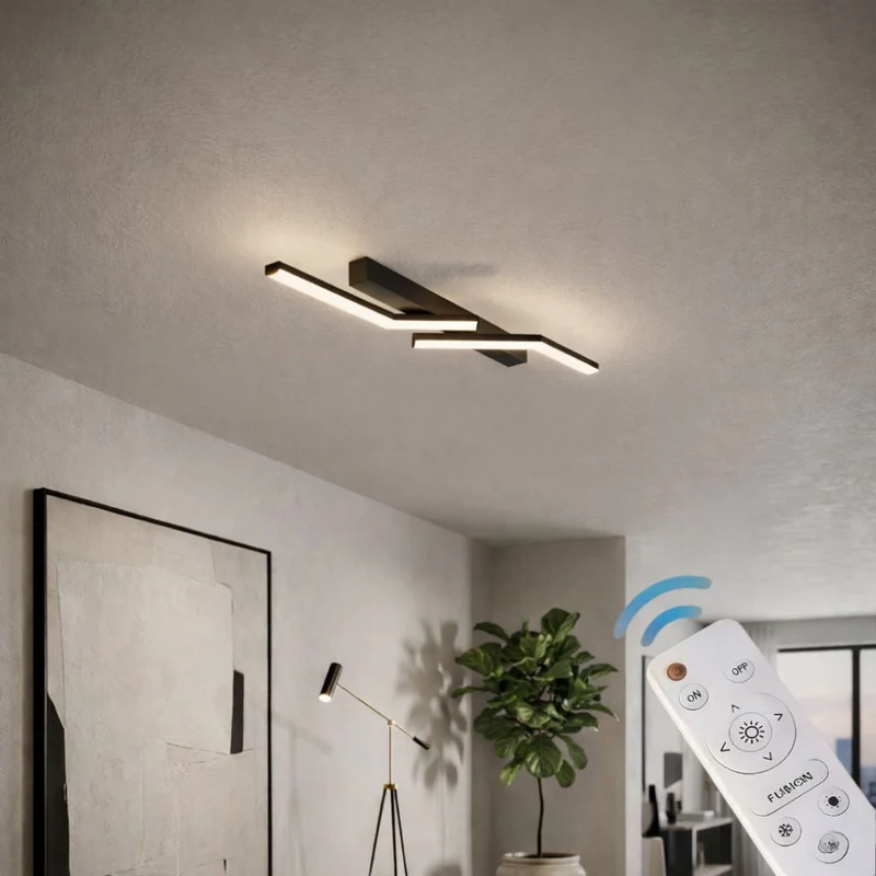 Modern, slim LED ceiling fixture – linear lighting fixture