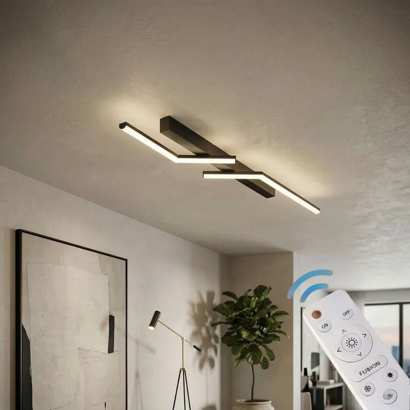Modern, slim LED ceiling fixture – linear lighting fixture