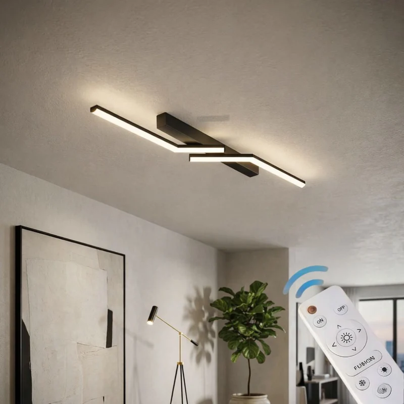 Modern, slim LED ceiling fixture – linear lighting fixture