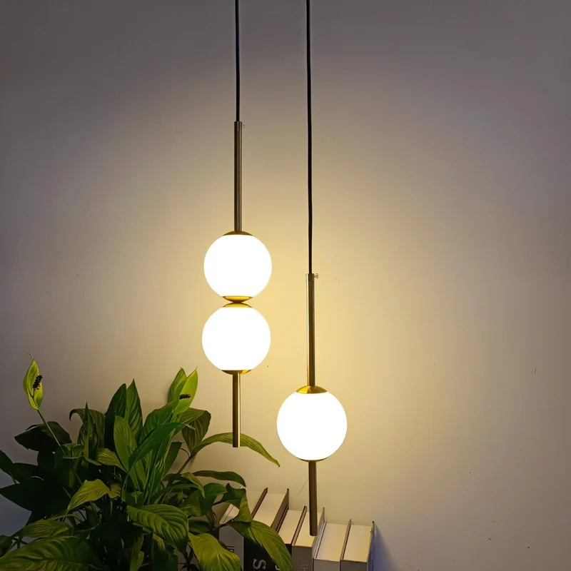 Minimalist Scandinavian-style LED ceiling pendant lamp with adjustable length