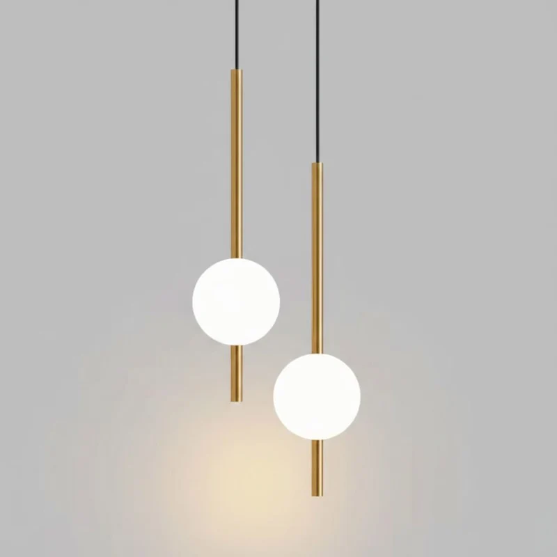 Minimalist Scandinavian-style LED ceiling pendant lamp with adjustable length