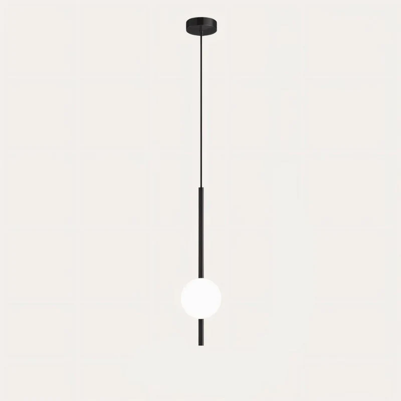 Minimalist Scandinavian-style LED ceiling pendant lamp with adjustable length