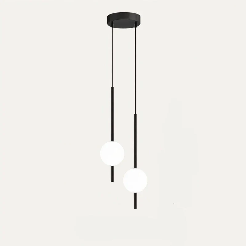 Minimalist Scandinavian-style LED ceiling pendant lamp with adjustable length