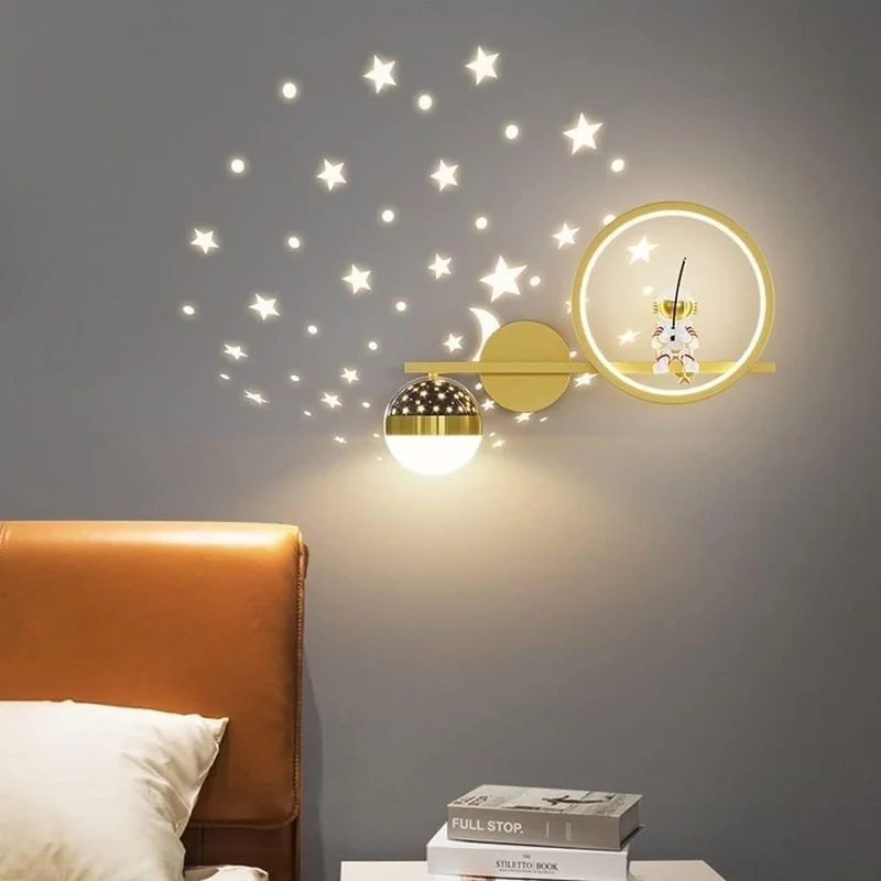 LED wall sconce for children's room – soft warm white with night light function