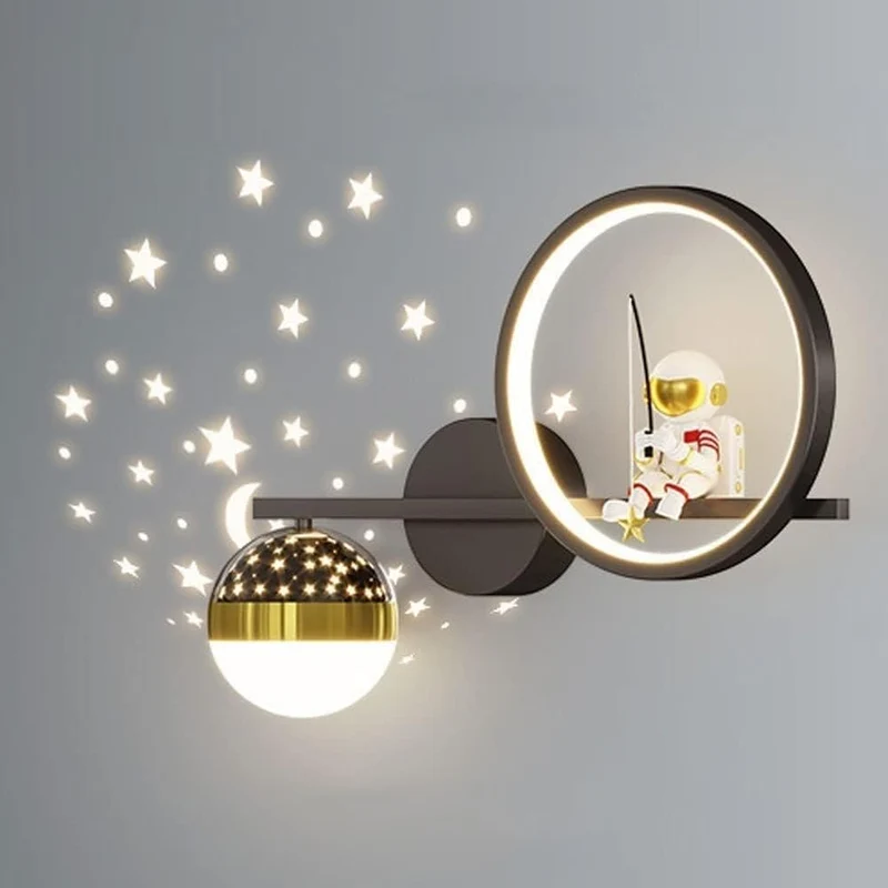 LED wall sconce for children's room – soft warm white with night light function