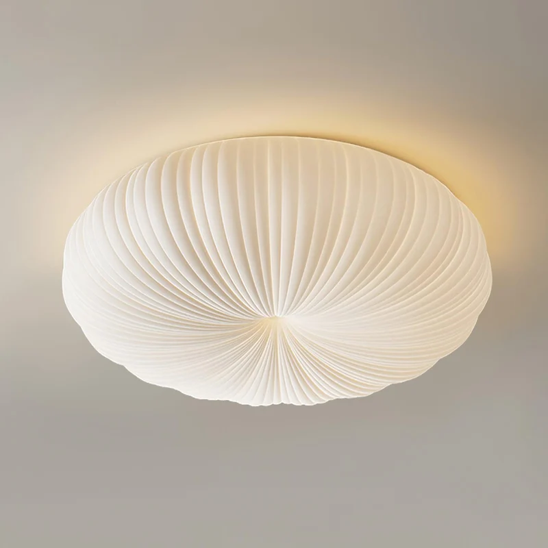 Modern sculpted ceiling lamp with built-in LED backlight