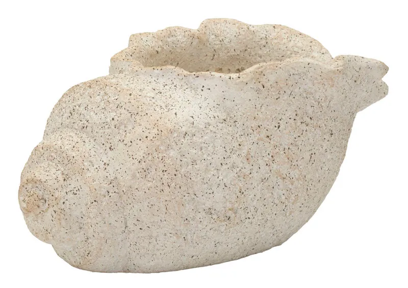 Vaso Shell Sand 35x23x18 cm in Mgo Beige