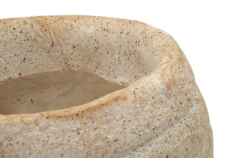 Vaso Shell Sand 33x19x23 cm in Mgo Beige