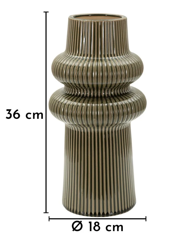 Vaso Harmony Ø18x36 cm in Ceramica Verde