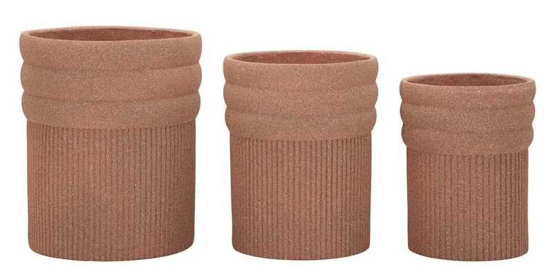 Cachepot da Esterno Colombia Tris Ø41,5x50 cm in Resina Rosso