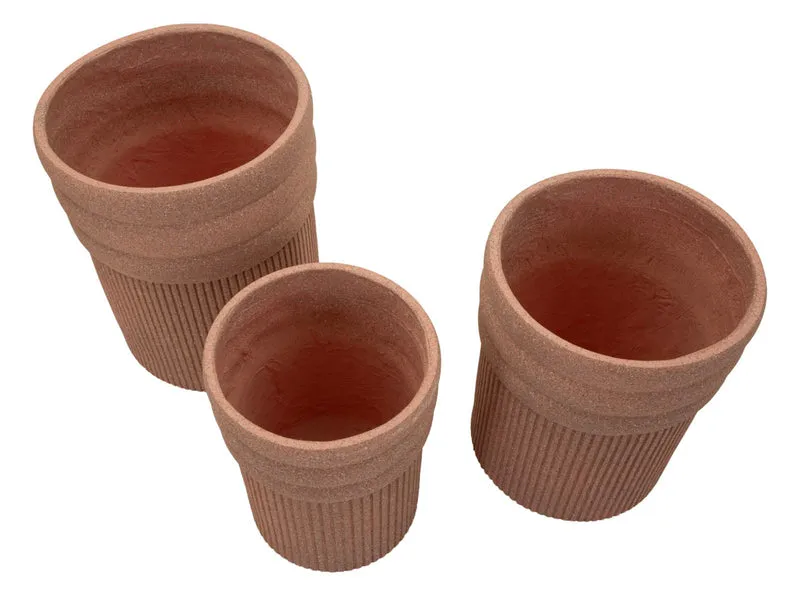 Cachepot da Esterno Colombia Tris Ø41,5x50 cm in Resina Rosso