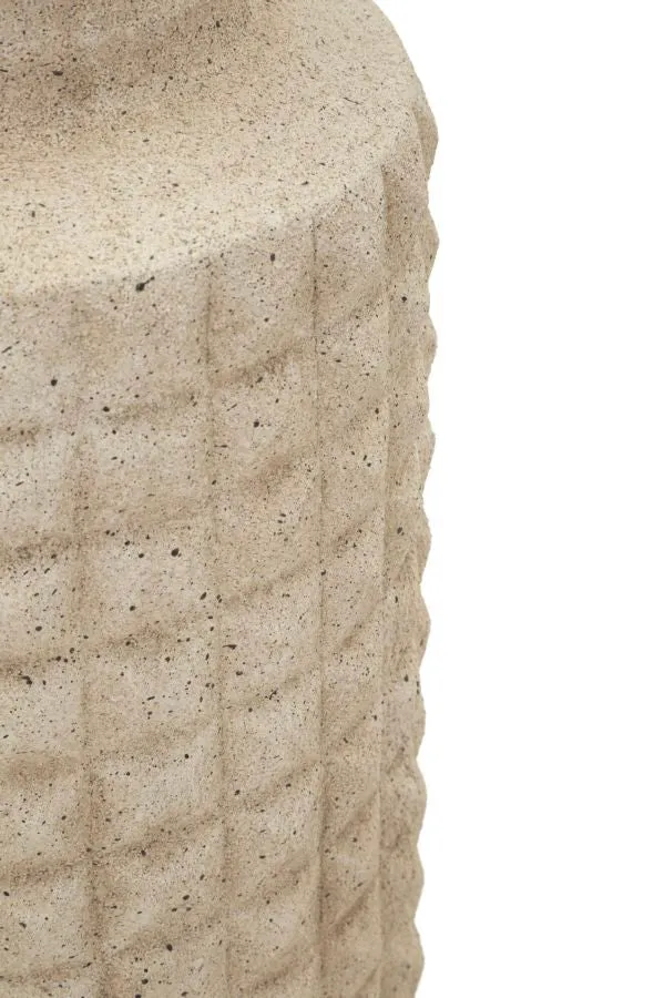 Vaso da Esterno Sand Ø24,5x97 cm in Resina Beige