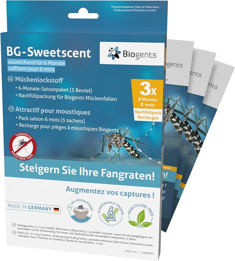 Essenza Ricambio 3x Attrattivo per Mosquitaire Tiger Trap
