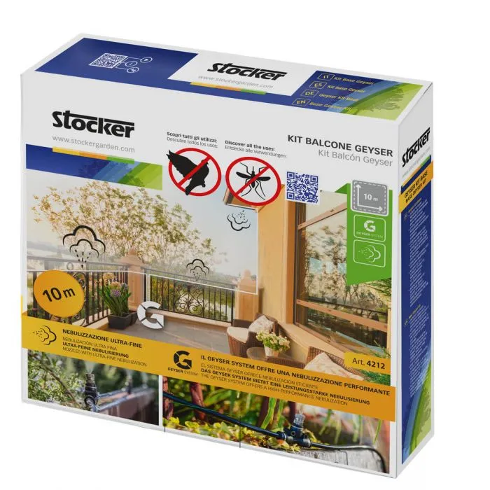 Kit impianto balcone 3 ugelli per sistema Geyser Stocker 4212