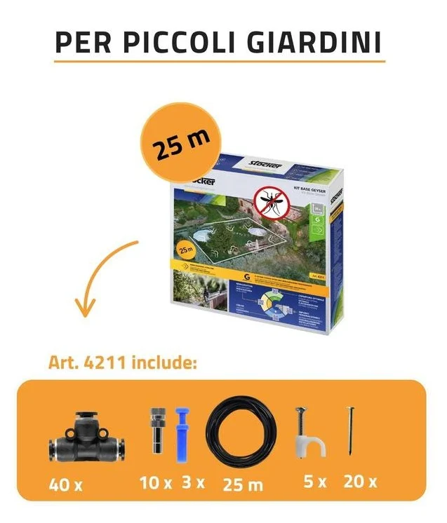 Kit impianto base 10 ugelli per sistema Geyser Stocker 4211