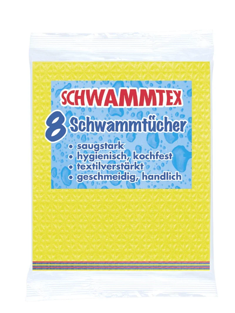 Spontex - Panno in spugna super assorbente e durevole, in viscosa, biodegradabile (1 x 8 pezzi)
