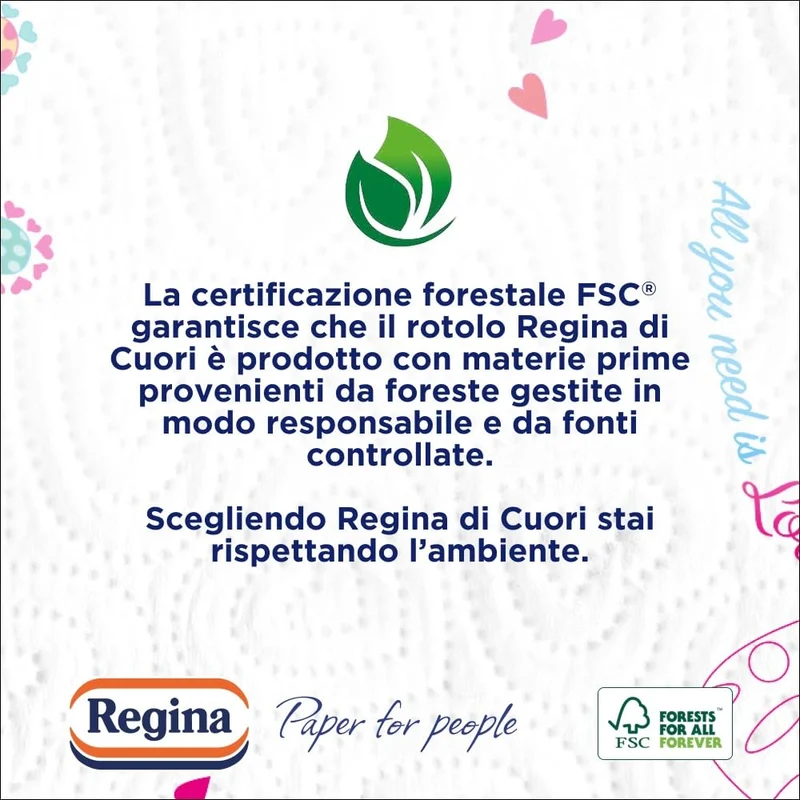 Regina di Cuori Carta Cucina | Confezione da 30 Rotoli a 2 veli | 50 fogli per rotolo | Grande Assorbenza, Spessa e Resistente | Carta 100% certificata FSC®