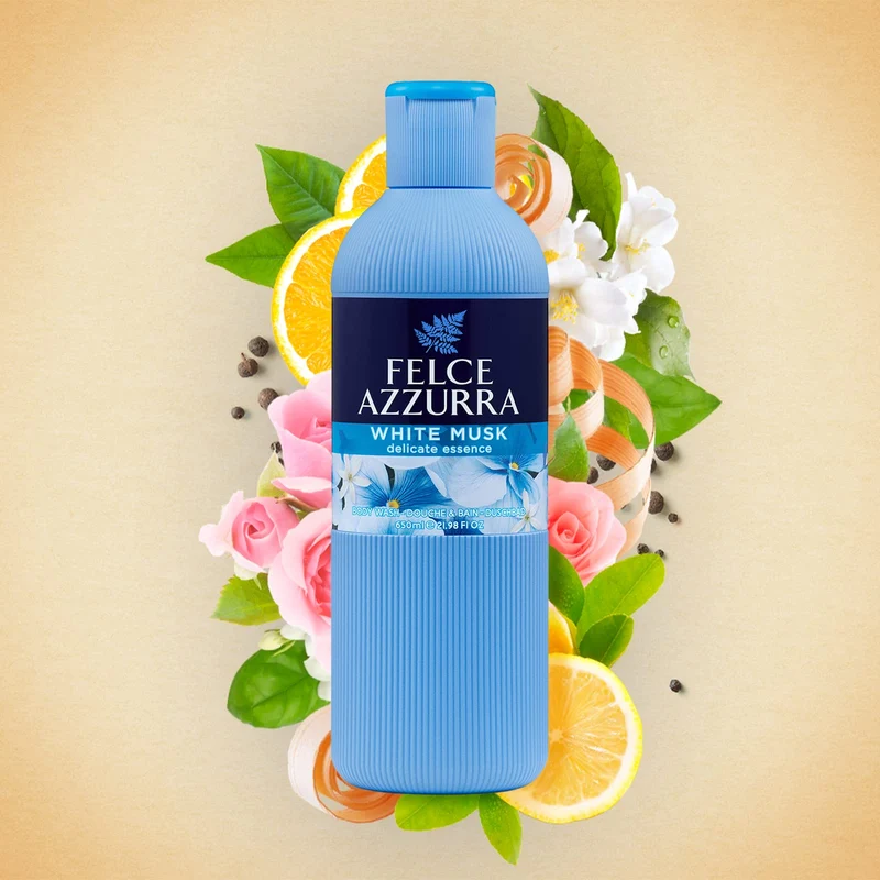 Felce Azzurra Bagnodoccia Muschio Bianco, Profumo Rilassante, 650ml