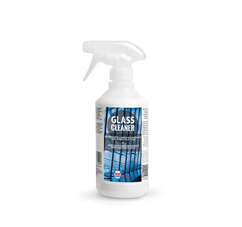 Detergente liquido neutro igienizzante per vetro e plastica Ica Glass Cleaner Lt 0.5