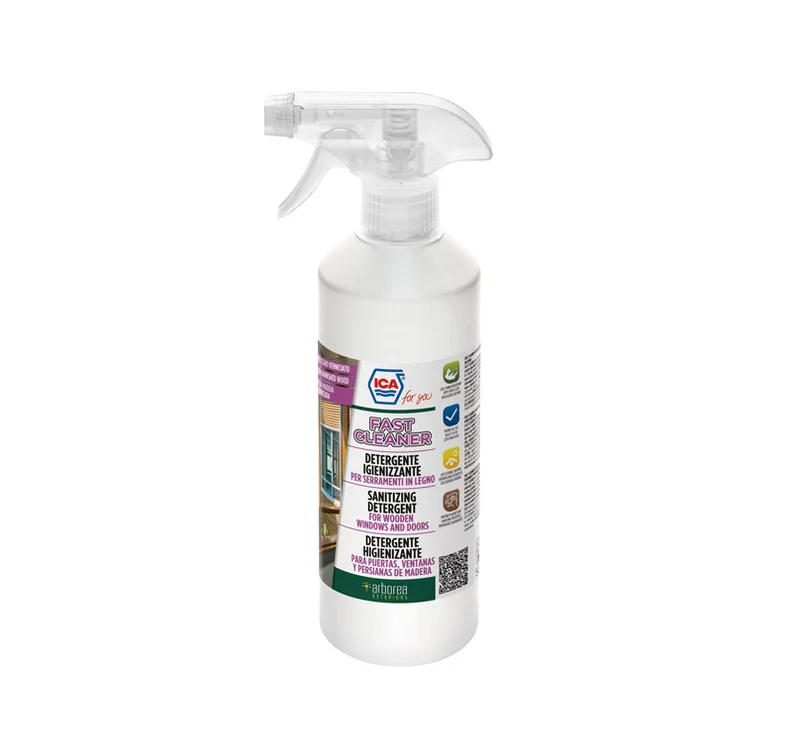 Detergente liquido neutro igienizzante per serramenti in legno Ica Fast Cleaner Lt 0.5